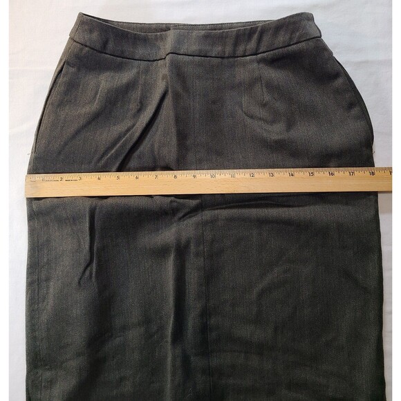Linda Allard Ellen Tracy Wool Pencil Skirt Green Petite Size 4P Career - Picture 5 of 8